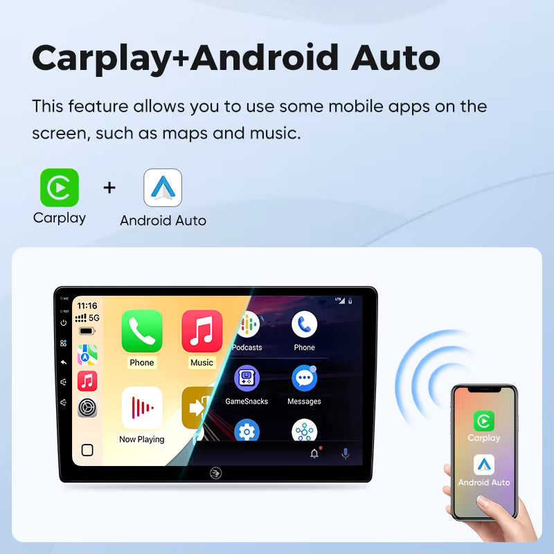 Ainavi autoradio pour Renault Clio 3 2005-2014 sans fil CarPlay Android Auto 4G lecteur multimédia Navigation GPS
