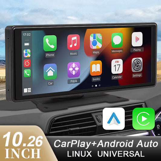 Radio multimédia lecteur vidéo universel sans fil Carplay Android Auto écran avec Bluetooth AUX USB